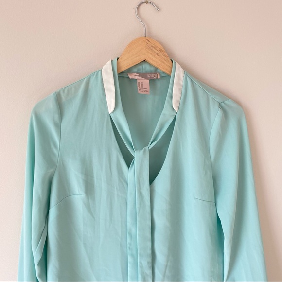 ❤️3/30❤️Vintage Inspired Pastel green Mint Blouse - Picture 4 of 6